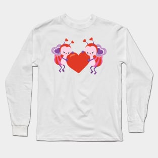 Cute Bee Valentine's day Design Long Sleeve T-Shirt
